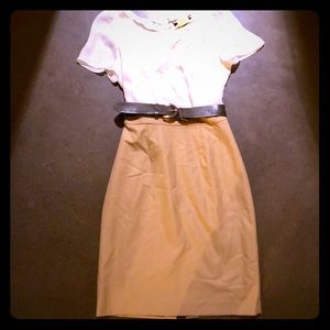 Antonio Melanie dress cream and camel size 4